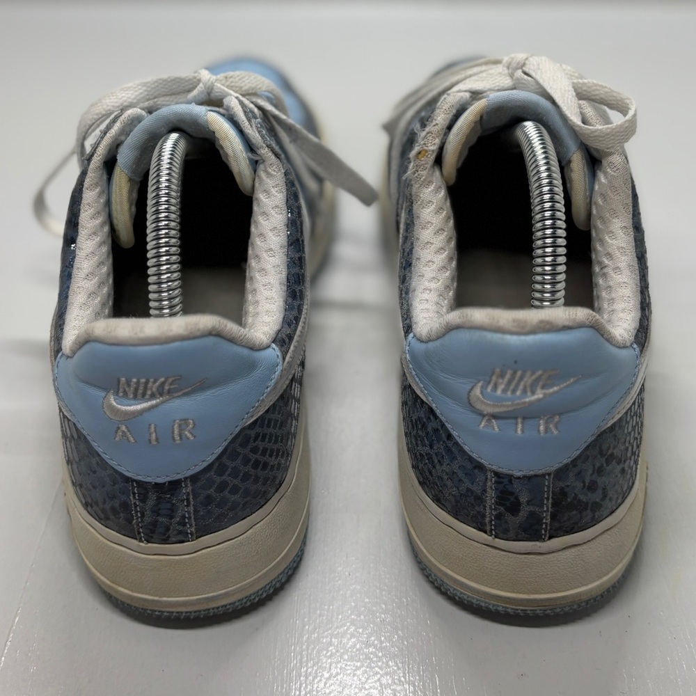 Nike Air Force 1 Low Blue Leather Sneakers Women’s 9 Vintage - Picture 6 of 12